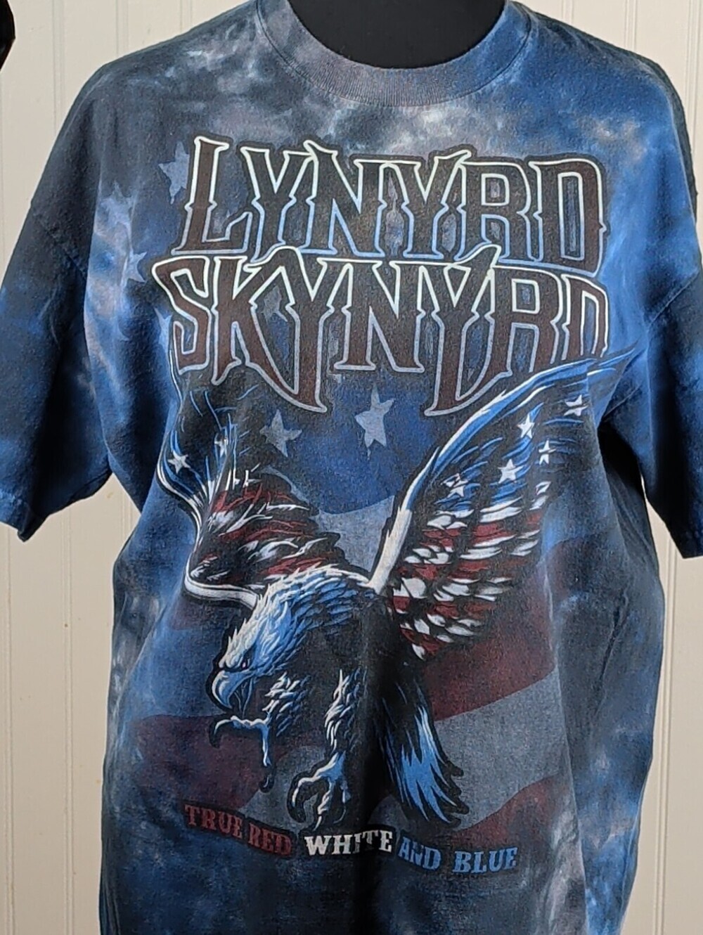 Lynyrd Skynyrd True Red White and Blue Eagle Graphic T-Shirt Liquid Blue XL